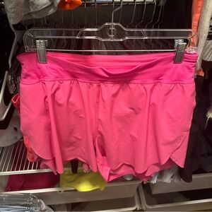 sonic pink lululemon fast and free shorts